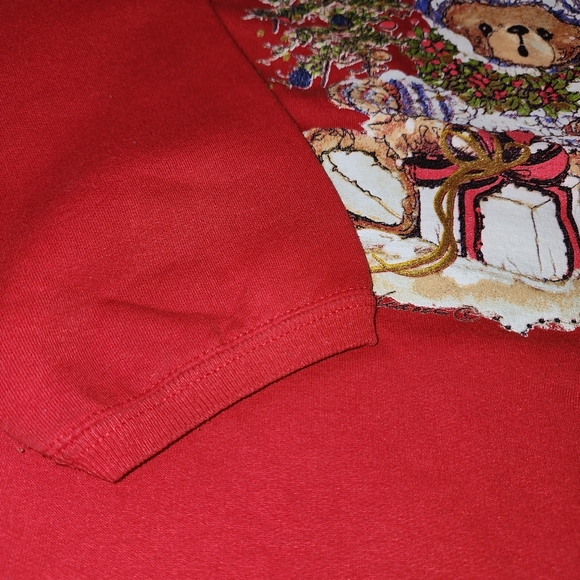 Christmas Bear Vintage Sweatshirt Sz. XL - Picture 5 of 7